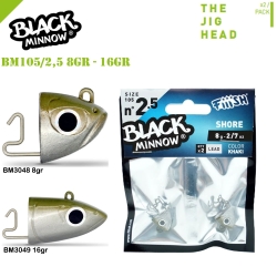 Fiiish Black Minnow BM105/2,5 2X Jig Head - Fiiish