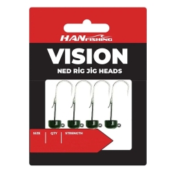 Hanfish Vision Ned Rig Green #2/0 Jig Head - Hanfish