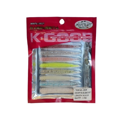 Mutant 3509 Bugbao 8 Renk Mix Set 6cm Aromalı LRF Silikon Yem - 1