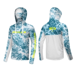 Ryuji UV Performance Hoodie Shirt+Neck Ice Blue Boyunluklu T-Shirt - Ryuji