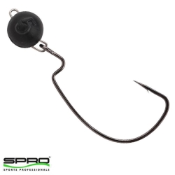 Spro Rigged Bottom #2/0 Hareketli Siyah Jig Head - Spro
