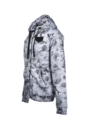 Stafu Pro Jedi Fermuarlı Kapüşonlu Paleo Grey Sweatshirt - 4